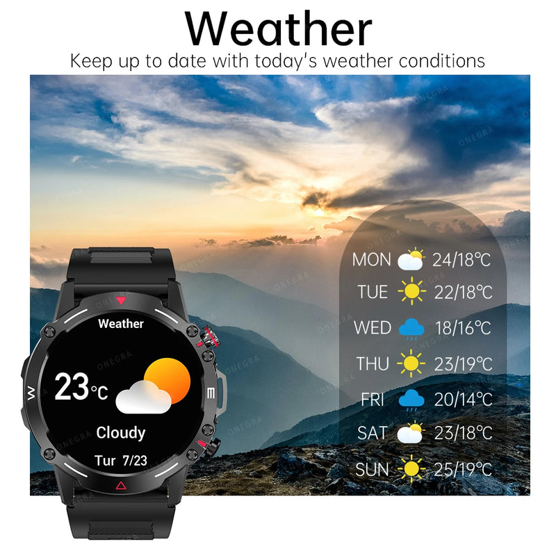 Smartwatch Robusto Militar para Homens